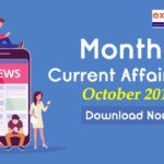 Monthly Current Affairs PDF October 2019