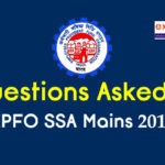 Questions Asked in EPFO SSA Mains 2019