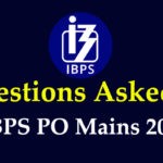 Questions Asked in IBPS PO Mains 2019
