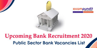 Upcoming Bank Recruitment 2020