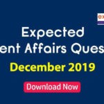 Expected Questions from December 2019 Current Affairs