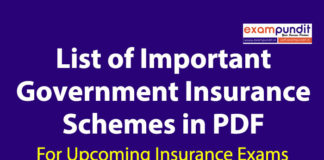 List of Government Insurance Schemes 2019