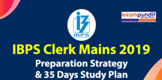 IBPS Clerk Mains Study Plan 2019