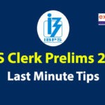 IBPS Clerk Prelims Last Minute Tips
