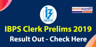 IBPS Clerk Result 2019 Out for Prelims Exam