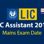 LIC Assistant Mains Exam Date 2019