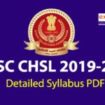 SSC CHSL Syllabus 2020 PDF Download