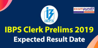 IBPS Clerk Prelims Result Date 2019