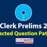 SBI Clerk Expected Question Pattern