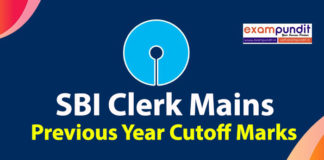 SBI Clerk Mains Previous Year Cut Off