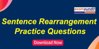 Sentence Rearrangement Questions PDF
