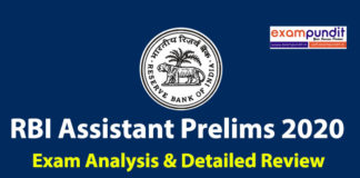 RBI Assistant Prelims Exam Analysis 2020