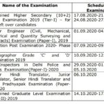 ssc exam date 2020