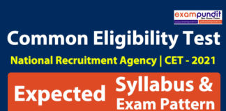 Common Eligibility Test Syllabus 2021