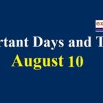 Important Days and Theme – August 10