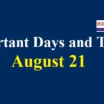 Important Days and Theme – August 21