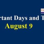 Important Days and Theme – August 9