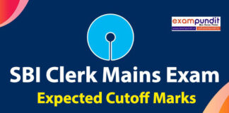 SBI Clerk Mains Expected Cut Off 2021