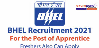 BHEL Apprentice Recruitment 2021
