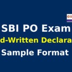 SBI PO 2021 Handwritten Declaration Form Sample Format PDF