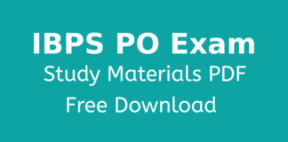 IBPS PO Study Materials PDF